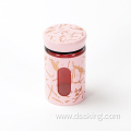 kitchen plastic spice jar set glass spice jar with rack Pink coffee sugar cube 150ml spice bottle glass jar